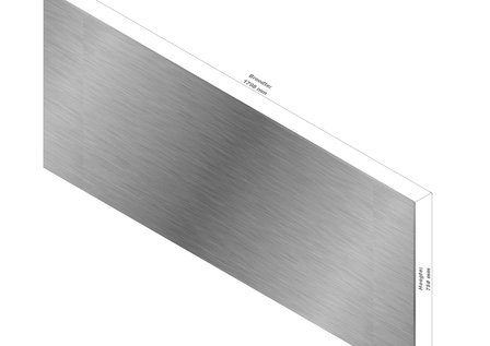 RVS Achterwand 180 x 75 cm