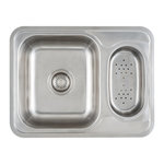 Caressi CAONEANDHALF 2 RVS Spoelbak